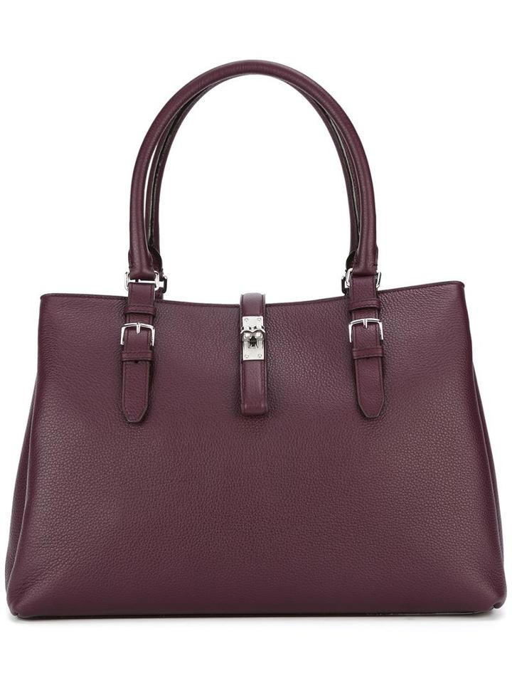 Bally - Double Handle Tote - Women - Calf Leather - One Size, Women's, Red, Calf Leather