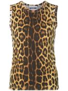 Moschino Leopard Print Tank Top - Brown