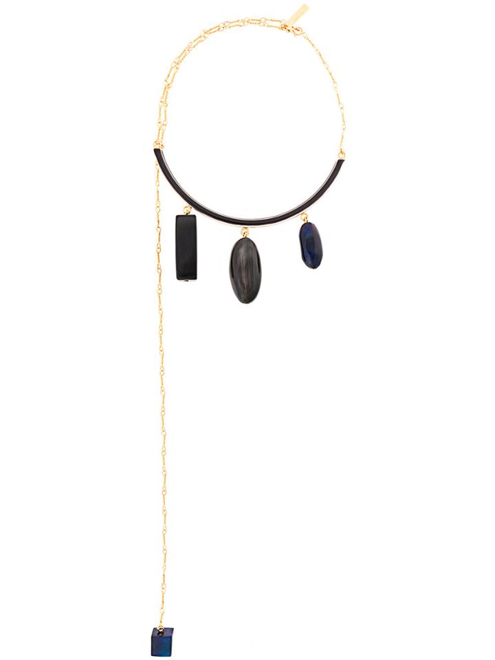 Marni Asymmetric Necklace - Metallic