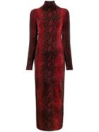 Alexander Wang Snake-print Dress - Red