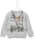 Stella Mccartney Kids - Billy Explorer Print Sweatshirt - Kids - Cotton/spandex/elastane - 6 Mth, Infant Boy's, Grey