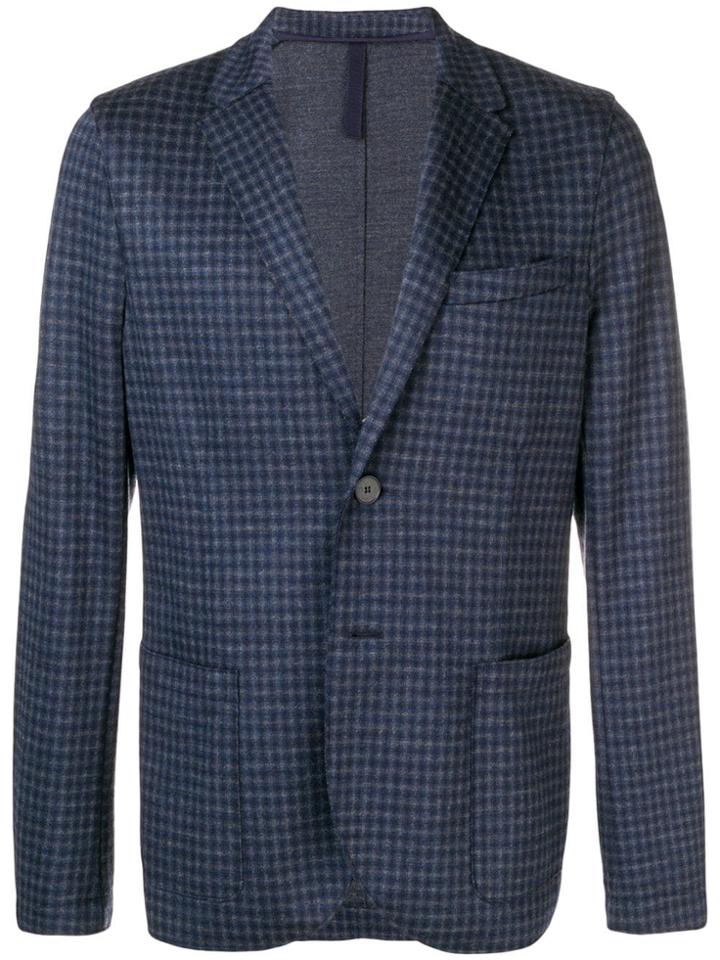 Harris Wharf London Check Blazer - Blue
