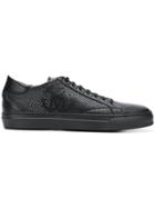 Roberto Cavalli Perforated Low Top Sneakers - Black