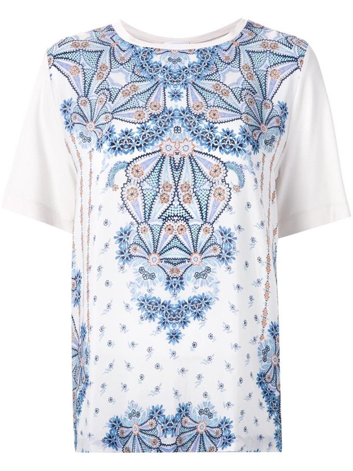 Megan Park 'orla' T-shirt, Women's, Size: 16, White, Silk/viscose