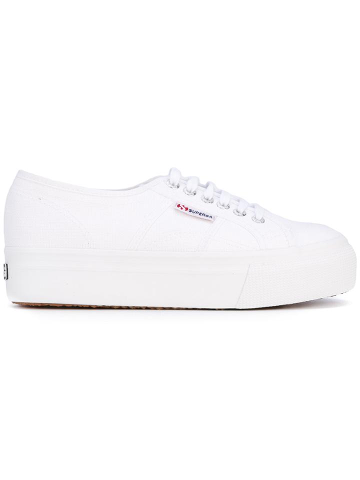 Superga Platform Lace-up Sneakers - White
