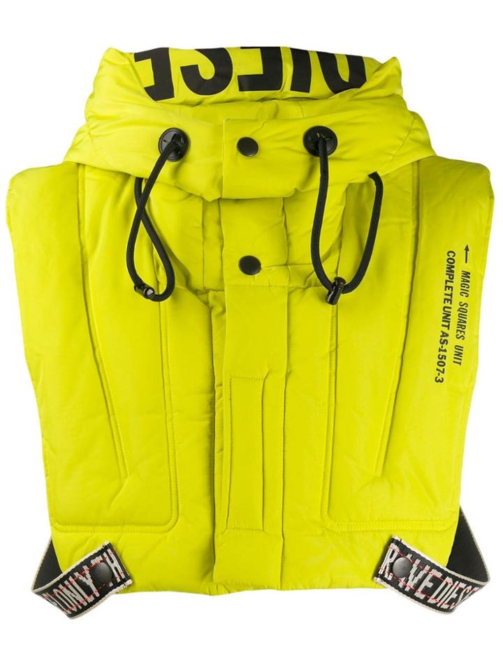 Diesel Cropped Lifejacket Gilet - Yellow