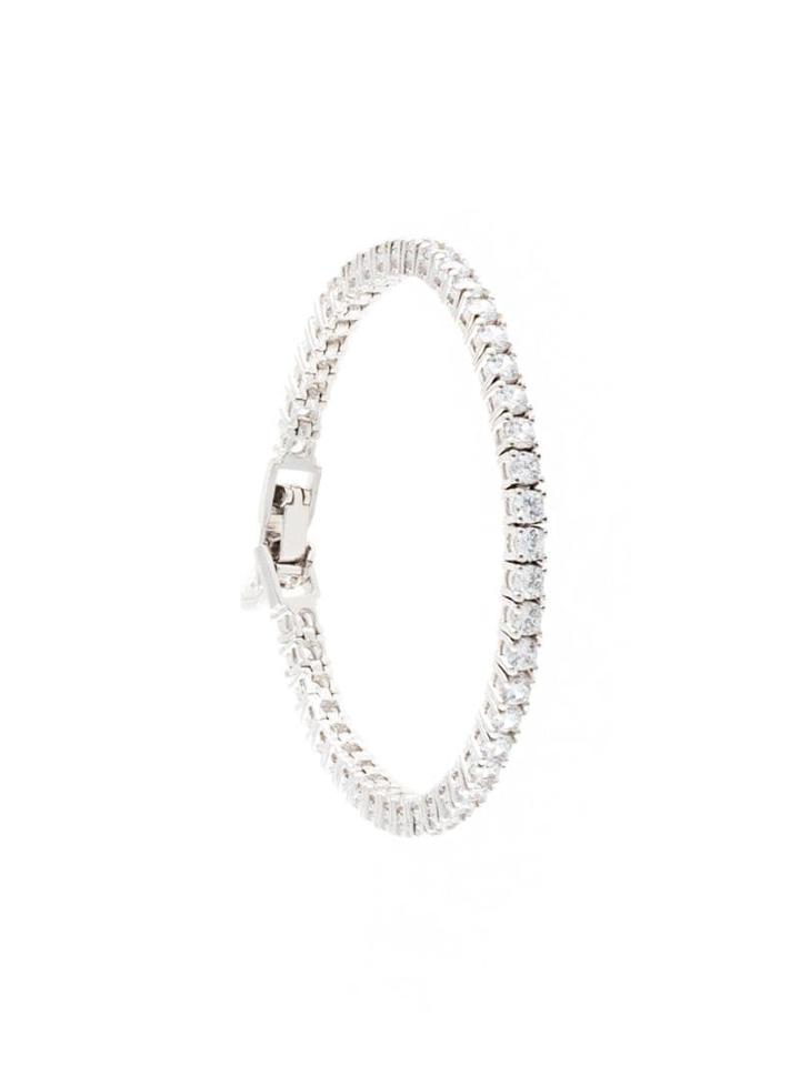 Tani By Minetani Olivia Bezel Square Bracelet - Silver