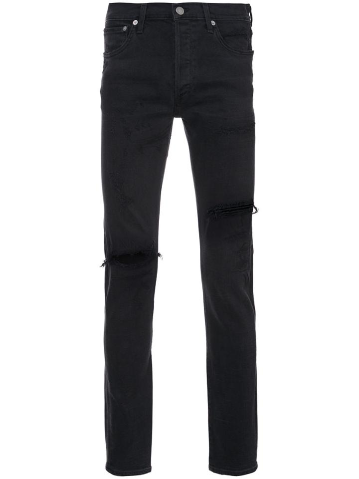 Agolde Distressed Skinny Jeans - Black