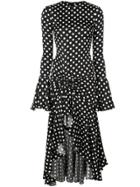 Caroline Constas Polka Dot Print Dress - Black
