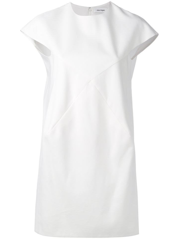 Courrèges - Short X Cut-out Dress - Women - Polyester/spandex/elastane/viscose - 36, White, Polyester/spandex/elastane/viscose