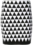 Balmain Geometric-pattern Mini Skirt - Black