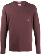 Cp Company Pocket-logo Long-sleeve T-shirt - Red