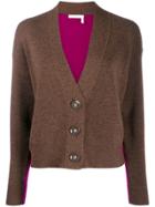 See By Chloé Two-tone Cardigan - Brown