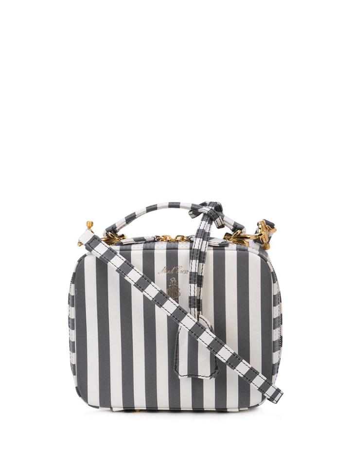 Mark Cross Baby Laura Striped Tote - White