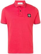 Stone Island Coral Logo Polo - Red