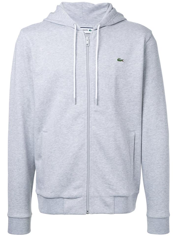 Lacoste - Zipped Hoodie - Men - Cotton - 6, Grey, Cotton