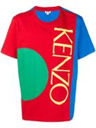 Kenzo Logo Colour-block T-shirt - Red