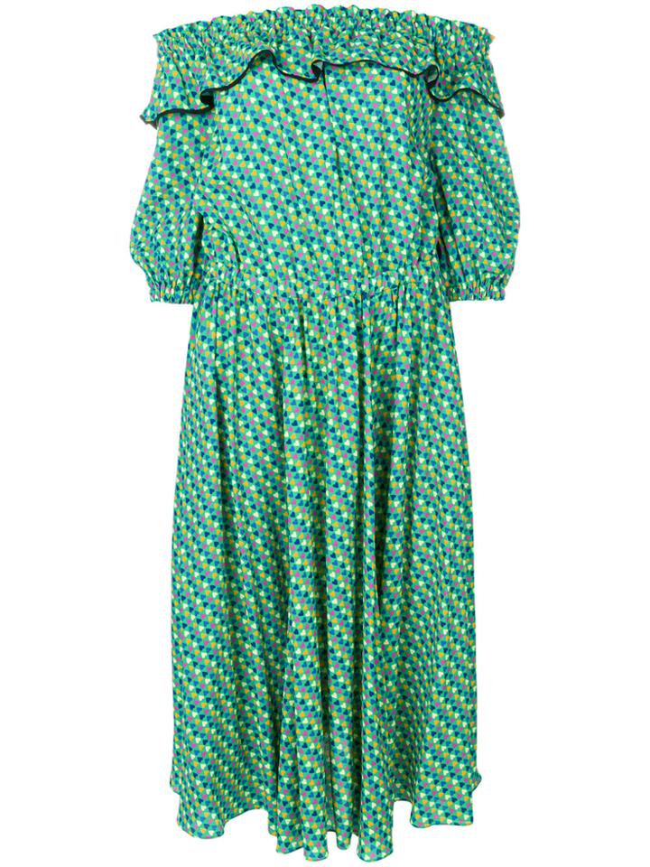 Philosophy Di Lorenzo Serafini Off-the-shoulder Heart Print Dress -