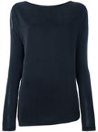Demoo Parkchoonmoo Round Neck Jumper, Women's, Size: 38, Black, Polyester/rayon/polyurethane
