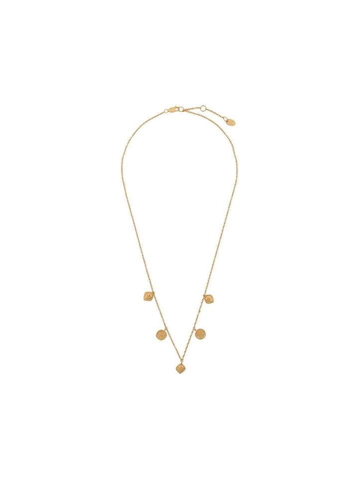 Northskull T Bar Pendant Necklace - Gold