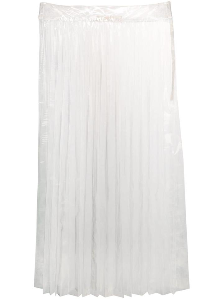 Ssheena Sheer Pleated Skirt - Neutrals