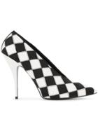 Stella Mccartney Check Pointed Toe Pumps - Black
