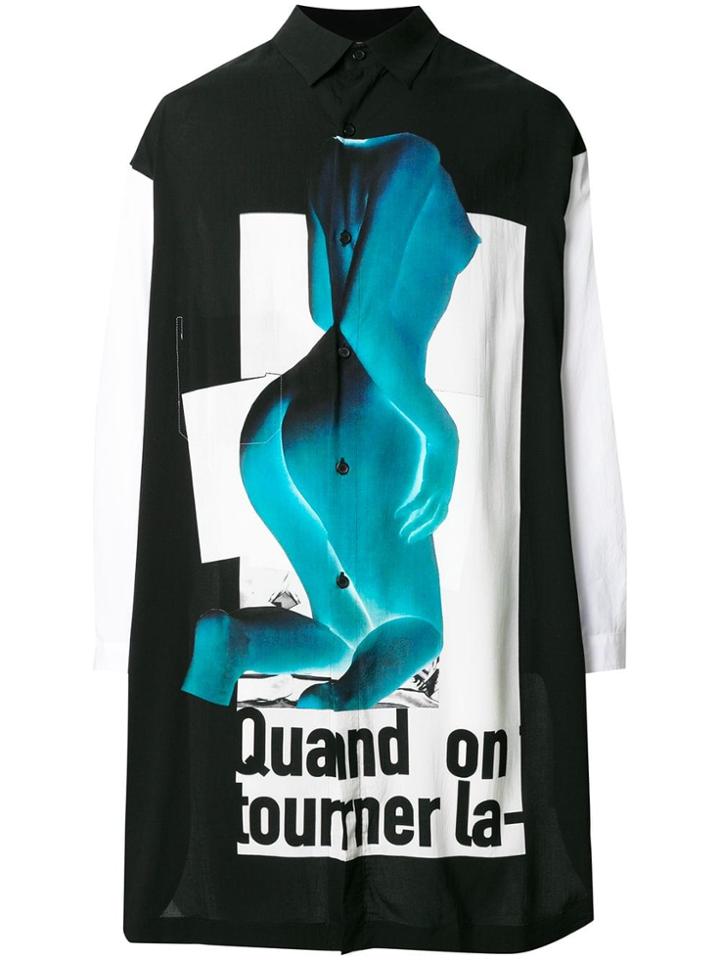 Yohji Yamamoto Long Printed Shirt - White