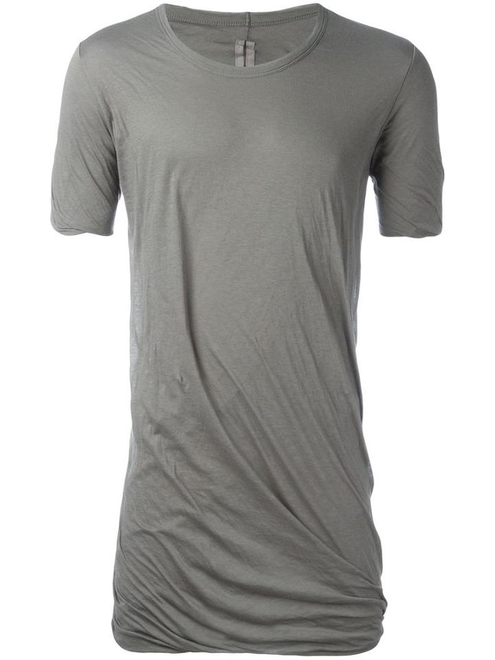 Rick Owens Double Layered T-shirt, Men's, Size: Large, Grey, Cotton