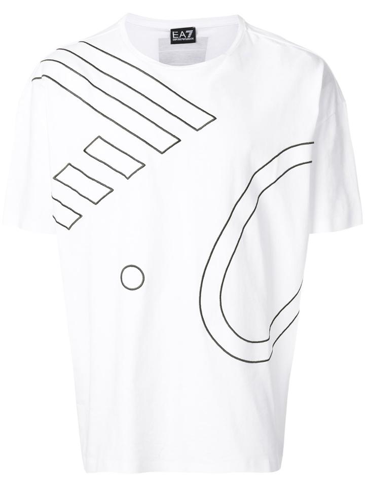Ea7 Emporio Armani Graphic Print T-shirt - White