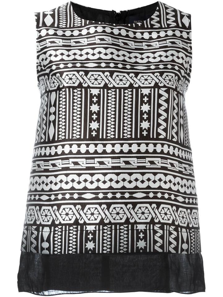 Piazza Sempione Geometric Print Tank Top