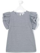 Douuod Kids Striped Ruffled T-shirt, Girl's, Size: 14 Yrs, Blue