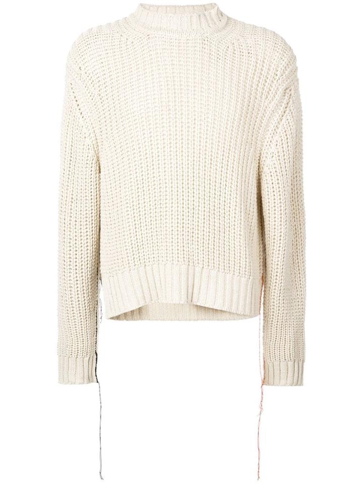 Jil Sander Ribbed Jumper - Neutrals