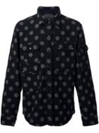 Engineered Garments Polka Dot Shirt Jacket, Men's, Size: Large, Black, Cotton/wool