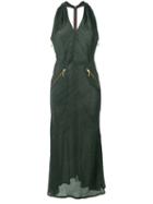 Jean Paul Gaultier Pre-owned Pinstriped Halterneck Dress - Green