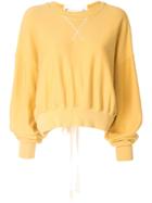 Bassike Lace-up Sweatshirt - Yellow