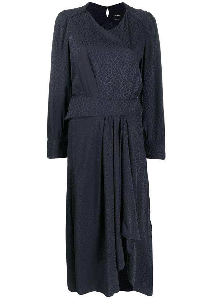 Isabel Marant Romina Printed Asymmetric Dress - Black