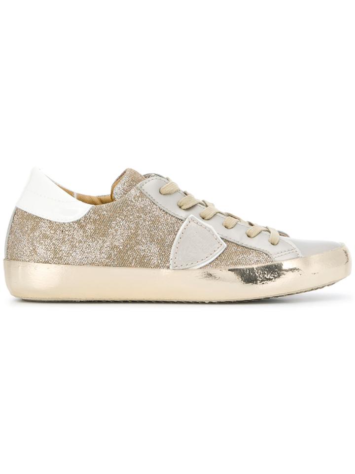 Philippe Model Paris Laminated Sneakers - Metallic