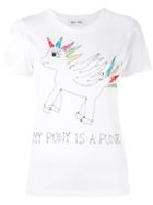 Jimi Roos - Embroidered Unicorn T-shirt - Women - Cotton - S, White, Cotton