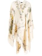 Etro Floral Embroidered Poncho - Neutrals