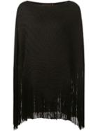 Roberto Cavalli 'tiger' Jacquard Fringed Poncho