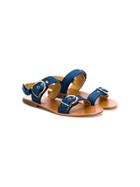 Gallucci Kids Teen Flat Buckle Sandals - Blue