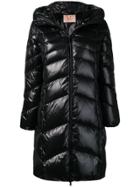 Twin-set Padded Long Coat - Black