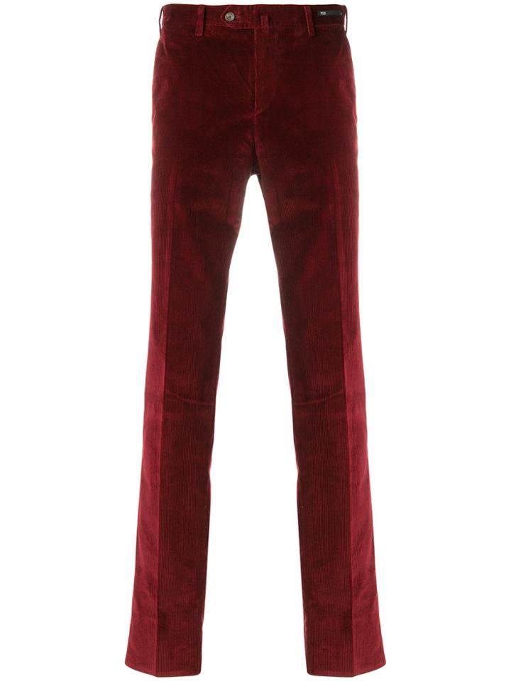 Pt01 Slim Fit Trousers - Red