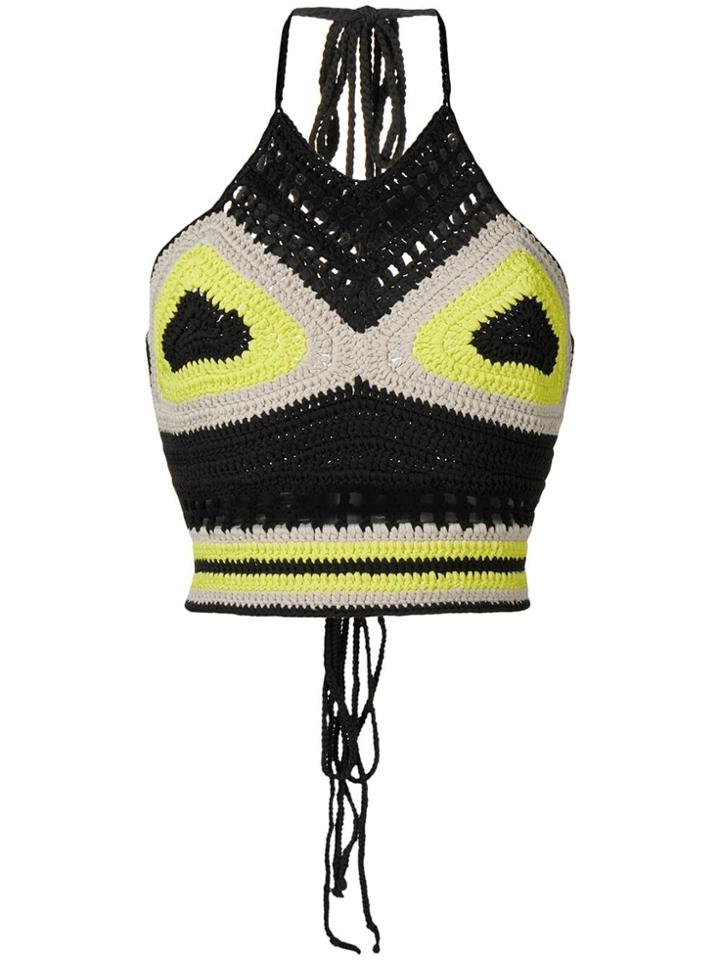 Ambush Waves Crochet Top - Black