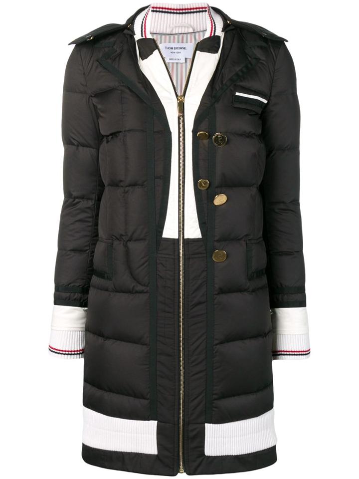 Thom Browne Trompe L'oeil Tuxedo Ripstop Overcoat - Black