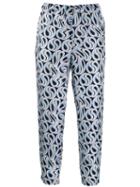 Marni Cropped Printed Trousers - Blue