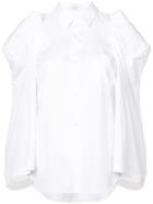 Comme Des Garçons Structured Shoulders Cape Shirt - White