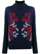 Tory Burch Embroidered Jumper - Blue