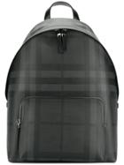 Burberry Designer Check Backpack - Black