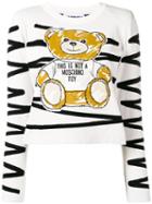 Moschino Scribble Teddy Appliqué Top - White